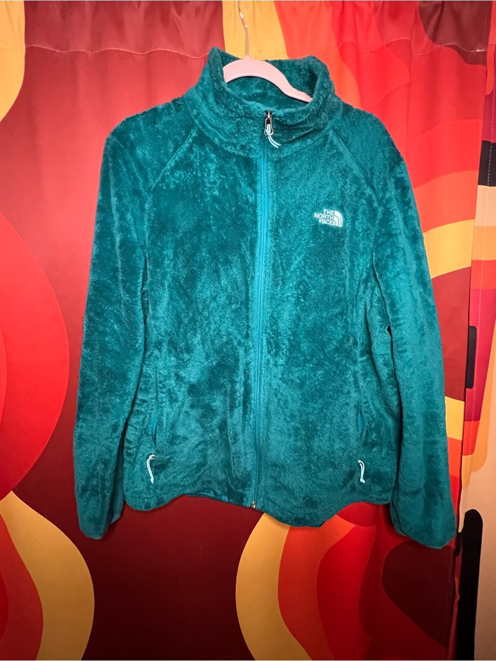 Teal North Face Fleece Jacket